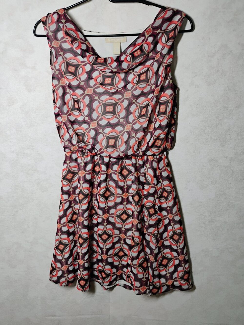 Banana Republic Geometric Print Cowl Neck Dress size 2